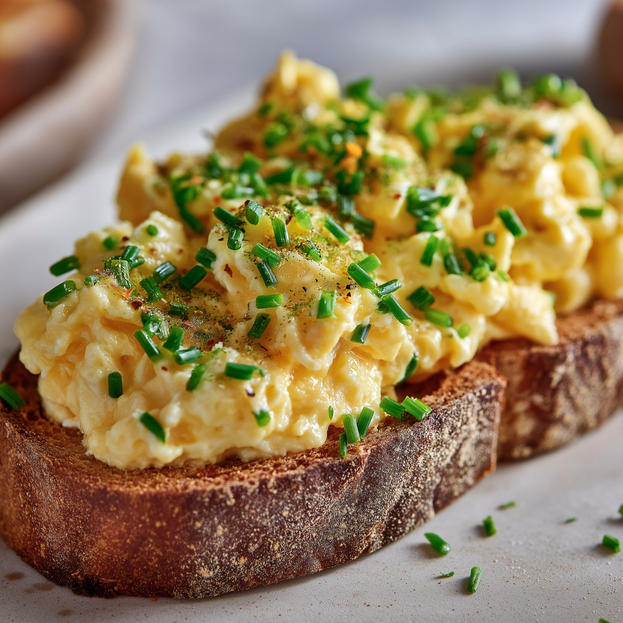 Creamy Chive Scrambled Eggs